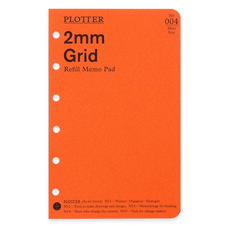 PLOTTERメモパッド2mm方眼　ミニサイズ　80枚　77716421｜knox　8冊までネコポス...
