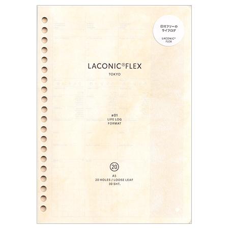 ラコニックフレックス ルーズリーフ ライフログ A5サイズ 30シート LFX-L01 ※5冊までネ...