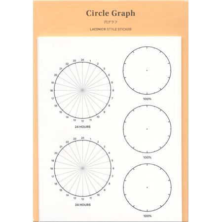 スタイルステッカー 円グラフ 12シート入り LGF37 LACONIC 14冊までメール便可能[M...