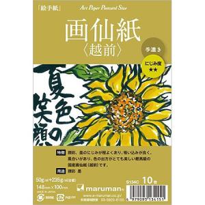 絵手紙用ポストカード 画仙紙・越前 手漉き 10枚入 S134c｜maruman
