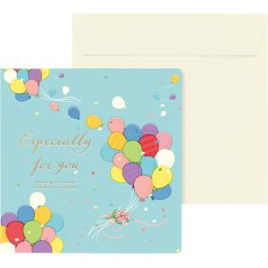 二つ折り寄せ書き 風船 YG-46 5冊までネコポス便可能