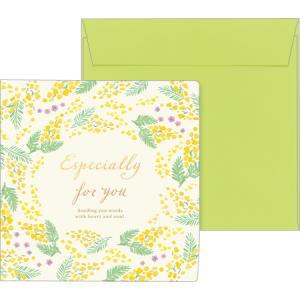 二つ折り寄せ書き ミモザ YG-47 RYURYU 5冊までネコポス便可能