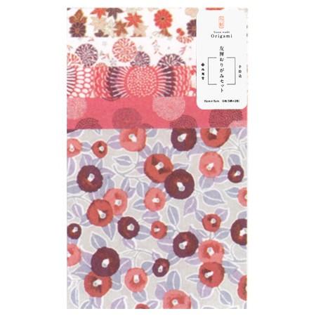 友禅おりがみセット Red 150×150mm 5柄各2枚入 29241 折り紙｜尚雅堂 12冊まで...
