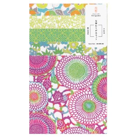 友禅おりがみセット Neon-2 150×150mm 5柄各2枚入 29245 折り紙｜尚雅堂 12...