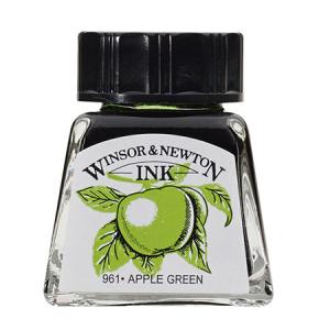 ドローイングインク14ml　アップルグリーン　011C　カラーインク｜WINSOR&NEWTON　ネコポス便不可