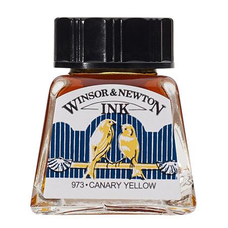 ドローイングインク14ml　カナリアイエロー　123C　カラーインク｜WINSOR&amp;NEWTON　ネ...
