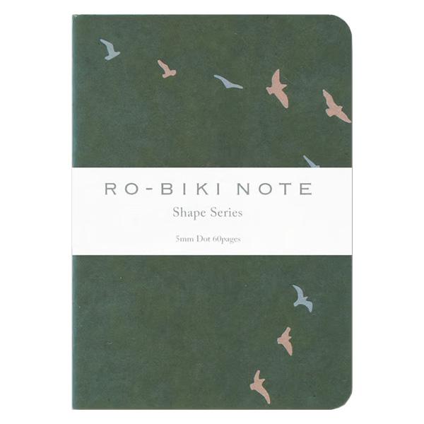 RO-BIKI NOTE シェイプシリーズ フライングバード ドット罫 GA082 山本紙業 12冊...