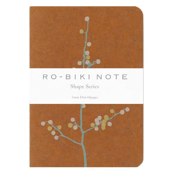 RO-BIKI NOTE シェイプシリーズ ブランチフラワー ドット罫 GA083 山本紙業 12冊...
