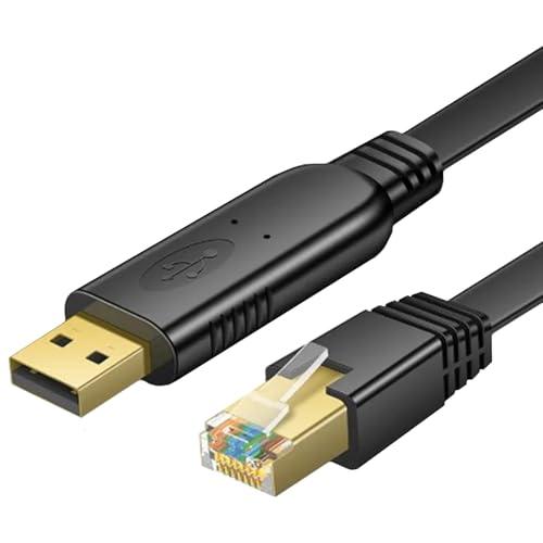 FineGood USBコンソールケーブル 1.8M USB-RJ45シリアルケーブル シスコルータ...