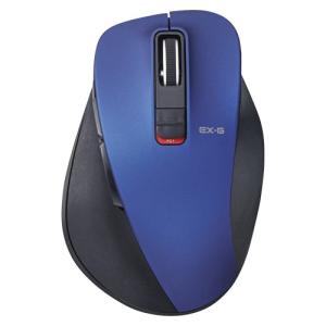 エレコム BlueLEDマウス/握りの極み/Mサイズ/Bluetooth/5ボタン/ブルー(M-XGM10BBBU)