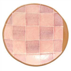 イチキュウ イチキュウ 美濃焼 丸皿 彩り市松 ピンク 日本製 15.3cm 580-13