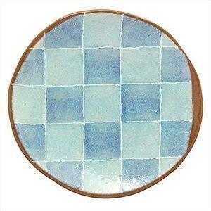 イチキュウ(Ichikyu) イチキュウ 美濃焼 丸皿 彩り市松 ブルー 日本製 15.3cm 580-16