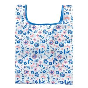 ZIP CORPORATION エコバッグ 折りたたみ コンパクト 収納 小 コンビニ用 おしゃれ な パターン プリント スモールフラワー 84773 エコバッグ 弁当用
