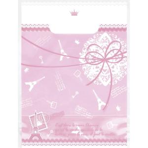 ササガワ タカ印 ギフトバッグ 35-4053 OPP袋 デコラパック パリ 小 20枚 ピンク