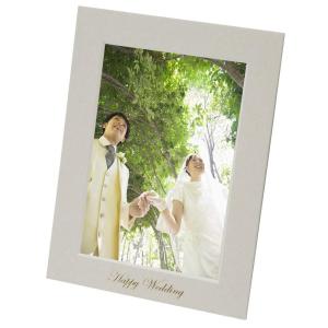 チクマ Chikuma フォトフレーム 差し込み式ペーパーフォトスタンドWedding 2L タテ かいはく 30799-0