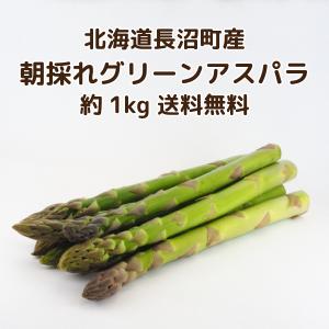 グリーンアスパラ 北海道産 長沼町 約1kg 朝採れ M〜2Lサイズ