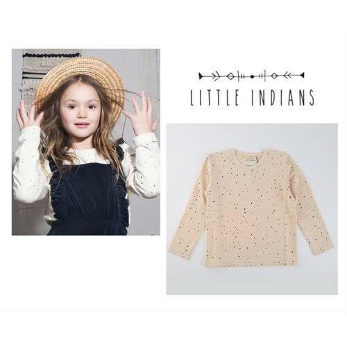 LITTLE INDIANS カットソー トップス キッズ プルオーバー ロンT 長袖 長袖Tシャツ...