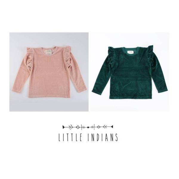 LITTLE INDIANS 長袖Tシャツ キッズ カットソー 長袖 トップス プルオーバー ロンT...
