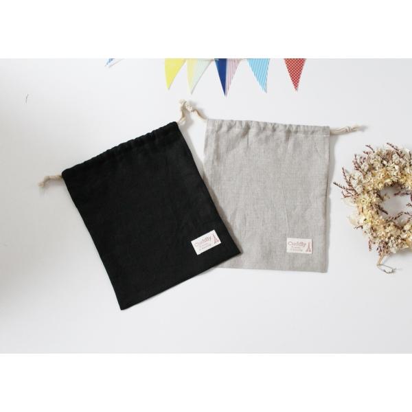 巾着袋＊上質なヨーロッパリネン＊エプロンセット袋にもどうぞ   自然素材　麻