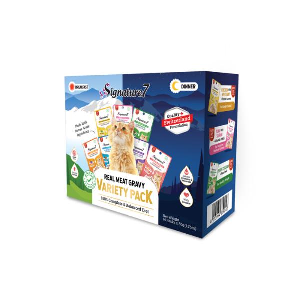 シグネチャー7 パウチ バラエティ パック 50g×14 ネコ 猫 総合栄養食 グレインフリー グレ...