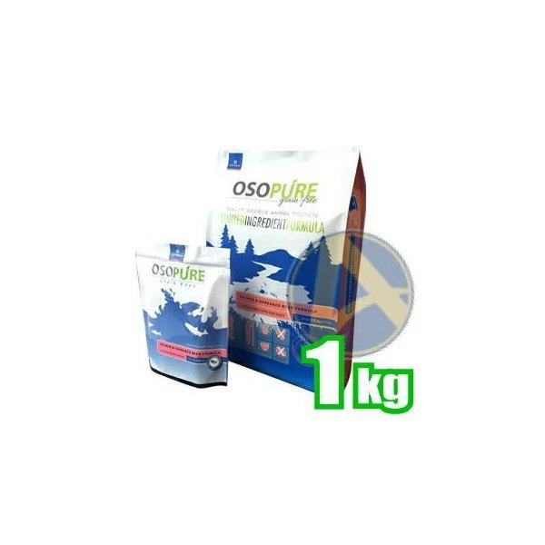 アーテミスペットフード オソピュア グレインフリー サーモン &amp; ガルバンゾー（中粒） 1kg