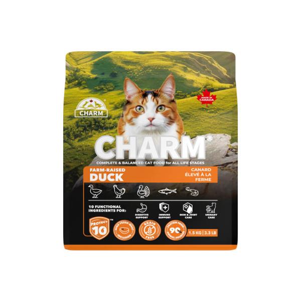 【選べるおまけ付】チャーム（CHARM） 猫用 ファームレイズド ダック キャット 1.5kg 【着...