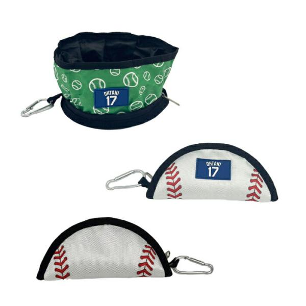 MLB公式 ロサンゼルス ドジャース 大谷翔平選手モデル 犬  コラプシブル ボウル 折りたたみ 食...