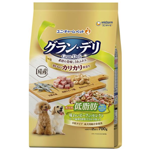 グラン・デリ カリカリ仕立て 成犬用 低脂肪 味わいビーフ入りセレクト 〜脂肪分約25％カット〜 7...
