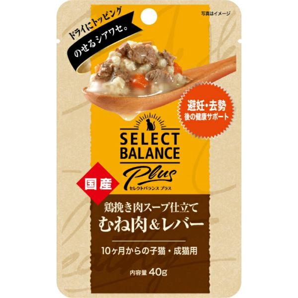 セレクトバランス Plas 鶏挽き肉スープ仕立て むね肉＆レバー 避妊・去勢後の健康サポート 10ヶ...