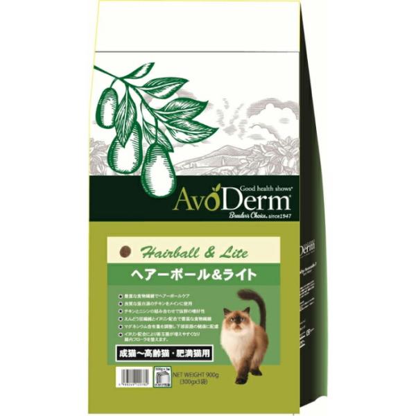 アボ・ダーム キャットフード ヘアーボール&amp;ライト 900g【kp】