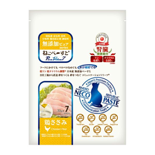 ねこペ〜すと 無添加ピュア series PureValue7 腎臓健康維持 鶏ささみ 30g×7本