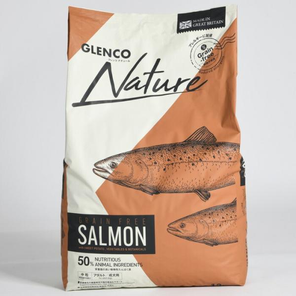 GLENCO グレンコナチュール グレインフリー アダルト サーモン 中粒 12kg【sg-tt】