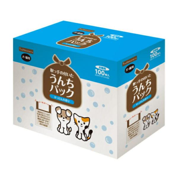 inunekoneru  (イヌネコネル)  取っ手の付いた うんちパック 100枚