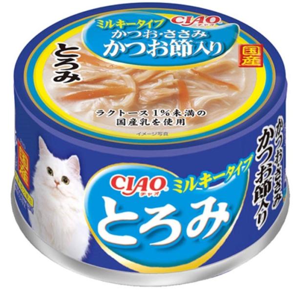 CIAO とろみ ミルキータイプ かつお・ささみ かつお節入り 80g