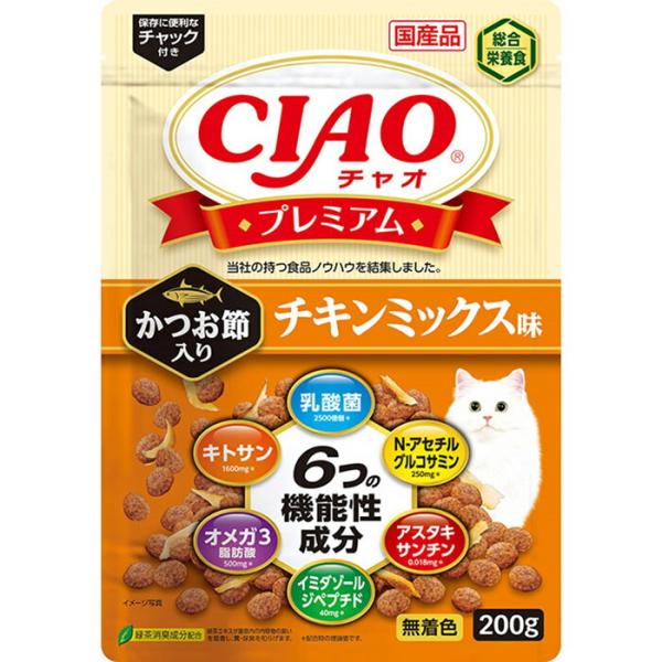 CIAO プレミアム かつお節入り チキンミックス味 200g