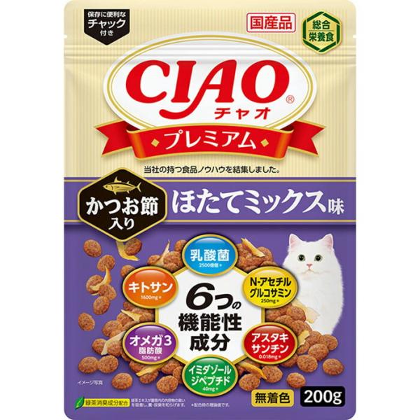 CIAOプレミアム かつお節入り ほたてミックス味 200g