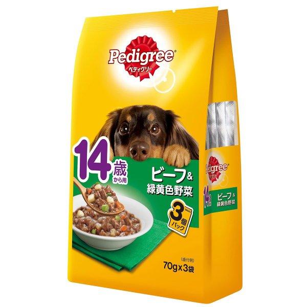 ペディグリー パウチ 14歳ビーフ野菜×3Ｐ