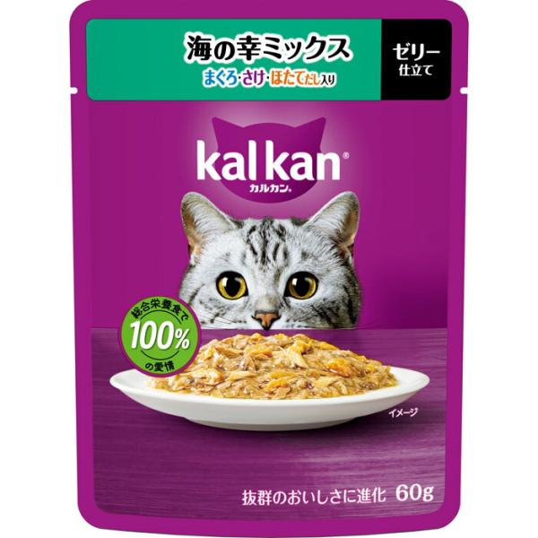 カルカン パウチ 海の幸ミックス まぐろ・さけ・ほたてだし入り 60g