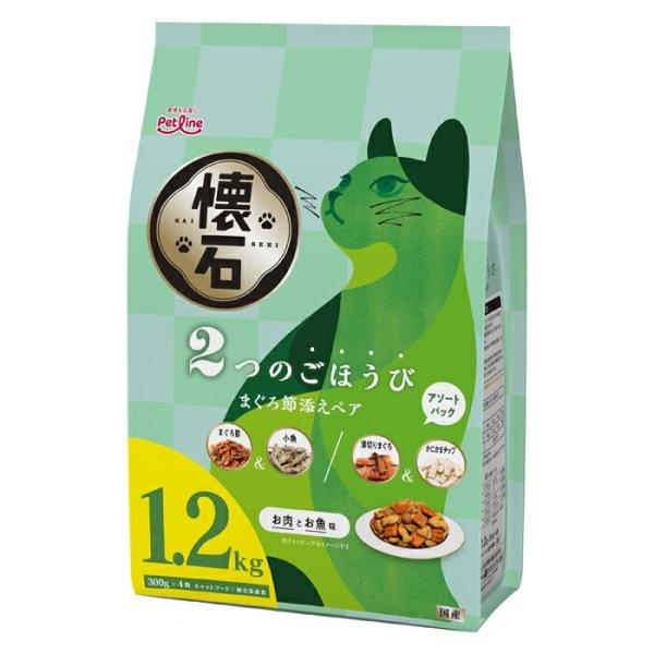 懐石 2つのごほうび まぐろ節添えペア 1.2kg(300g×4袋)