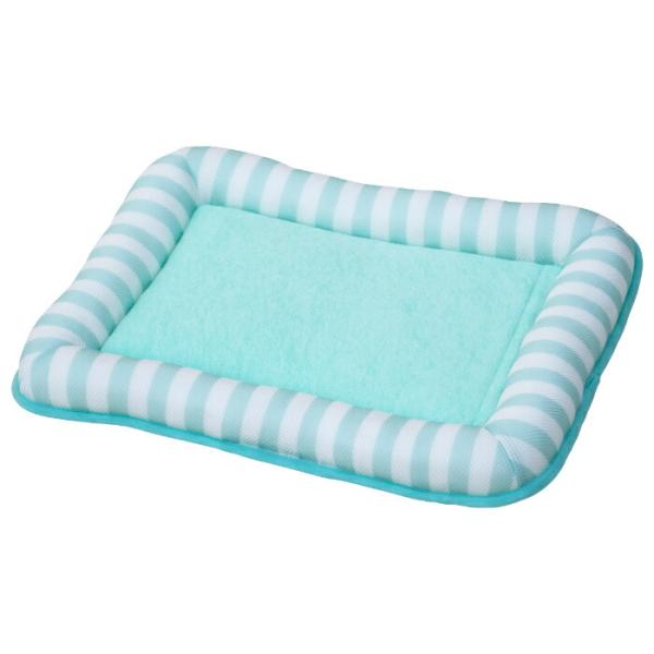 パイルマット クールジェル ボーダーグリーン