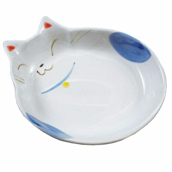 猫用 食器 猫の耳 青