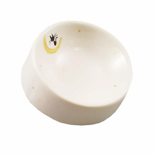 瀬戸焼 猫用 食器 猫の耳 Mタイプ 三日月