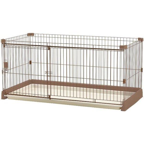 ペット用 お掃除簡単サークル150−80 茶