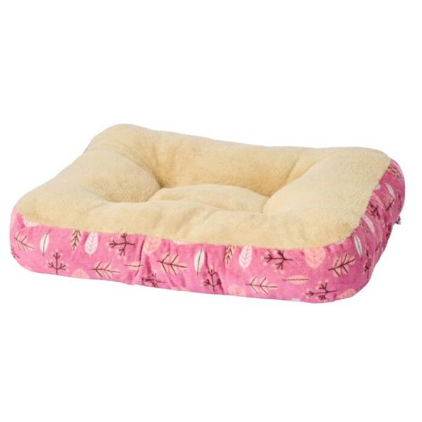 もこもこ スクエア クッション リーフレッド L