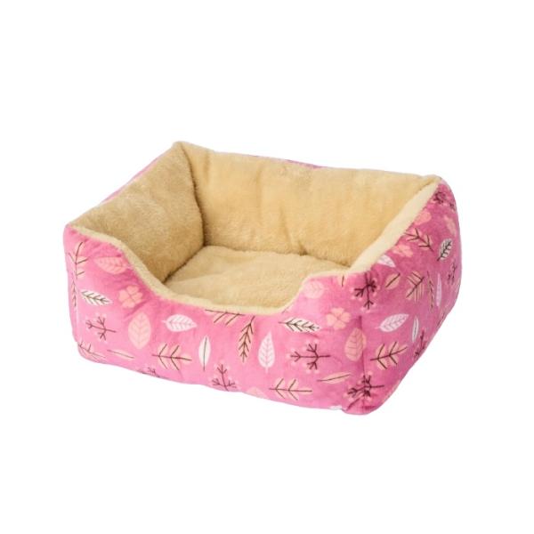 もこもこ カドラーベッド リーフレッド  S