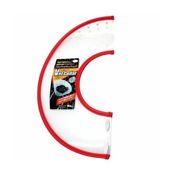 傷口をなめて困る時に VETカラー M レッド 犬 ペット用 介護 手術 ケガ
