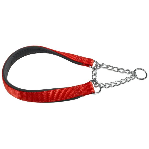 イタリアferplast社製 デイトナ CSS 15/45 レッド 犬 首輪 チェーン ハーフチョー...