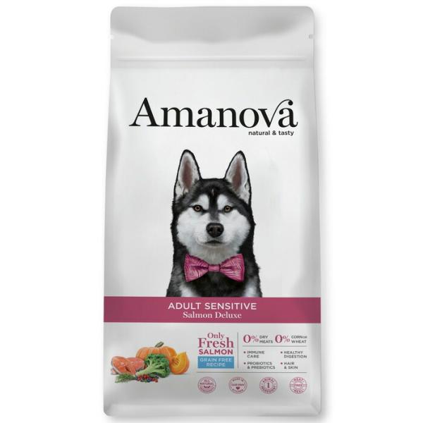 アマノバ（Amanova） アダルト  センシティブ  サーモン デラックス 中粒 2kg 【tt】