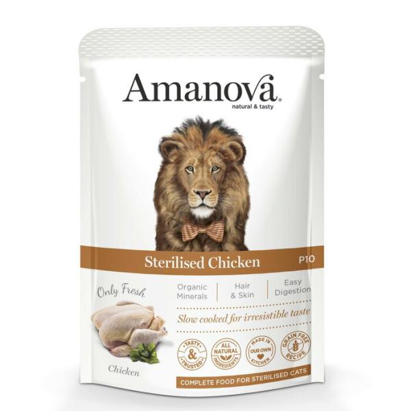 アマノバ（Amanova） パウチ ステアライズド チキン 85g 【tt】