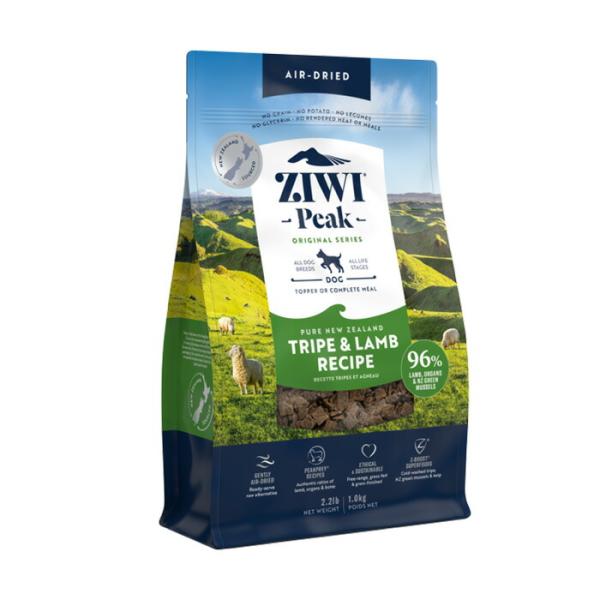 ZIWI PEAK (ジウィピーク） エアドライ・ドッグフード トライプ＆ラム 1kg【着後レビュー...